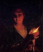 Godfried Schalcken Young Girl with a Candle oil on canvas